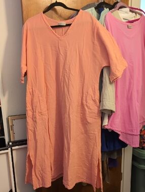 Women's Peach V-Neck Anya Tunic Dress Osfm